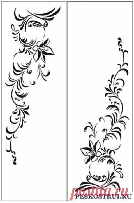 Пескоструйные рисунки каталог Цветы