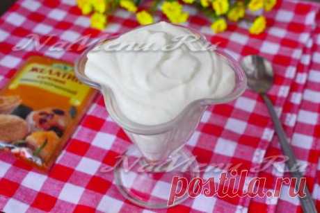 Сметанный крем с желатином для торта, рецепт