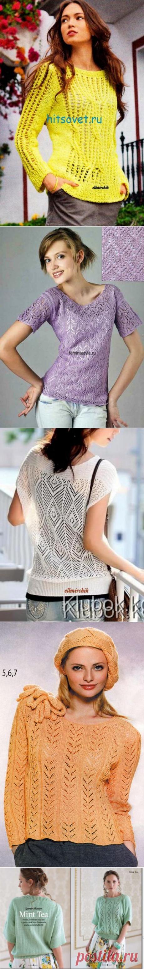 Пуловеры спицами. Подборка 160.