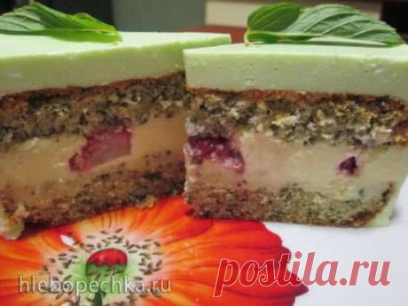 Торт мятный с белым шоколадом и баварским муссом - ХЛЕБОПЕЧКА.РУ - рецепты, отзывы, инструкции