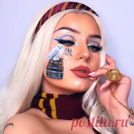 Девушка рисует невероятные картины или макияж на новом уровне