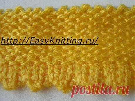 Как связать зубчики спицами? (с видео)