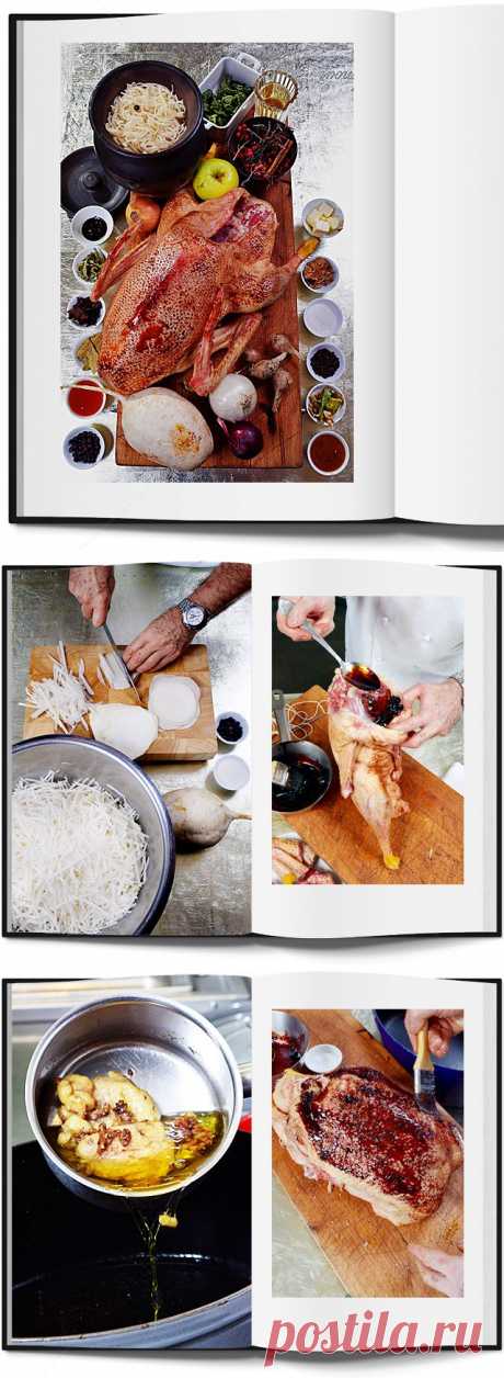 Запеченный гусь с репой