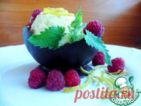 Лаймово-рисовое мороженое в шоколадном стаканчике - кулинарный рецепт