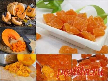 Цукаты из тыквы
Ингредиенты:
2 кг тыквы.
2 кг сахара,
гвоздика по вкусу,
1,5 литра воды,
корица по вкусу (желательно в палочках),
2 апельсина.
Приготовление:
1. Тыкву почистить и порезать кубиками.
2. Приготовить сироп. Для этого нужно смешать воду с сахаром и довести до кипения.
3. Погрузить тыкву в сироп и варить около 5 минут на небольшом огне.
4. Далее, после того как тыква в сиропе остыла, добавить гвоздику, корицу в палочках (именно в палочках, так как если добавлять молотую, образуется к