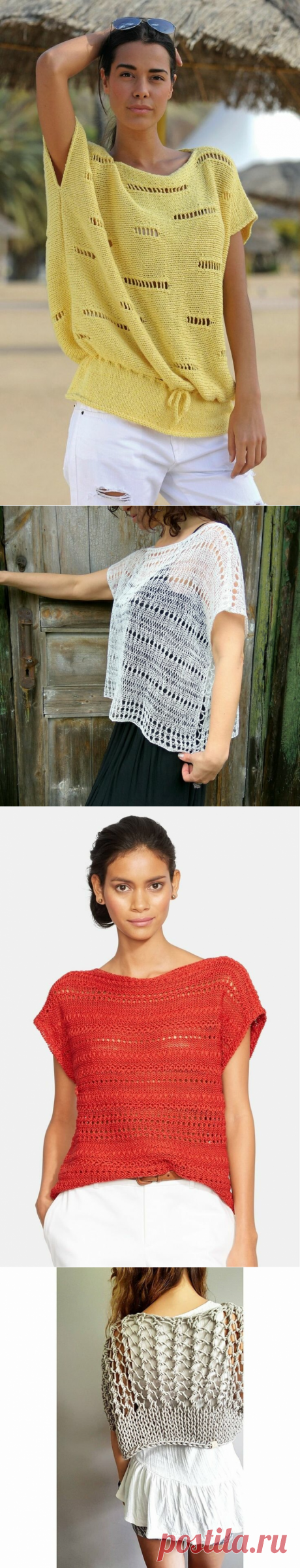 Простые и совершенно разные вязаные топы на основе прямоугольника для начинающих | Mnemosina вязание | Яндекс Дзен.Идеи.