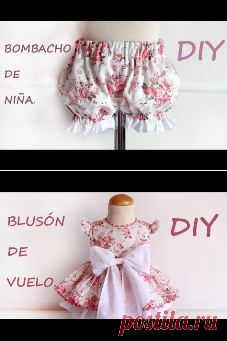 Como hacer un bombacho de niña. Moda y costura infantil. - YouTube