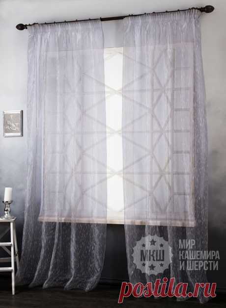 Легкие шторы: РЕЙН (арт. BL01-230-01) - (140х270)х2 см. - (Возможна высота 250 см.) - серые