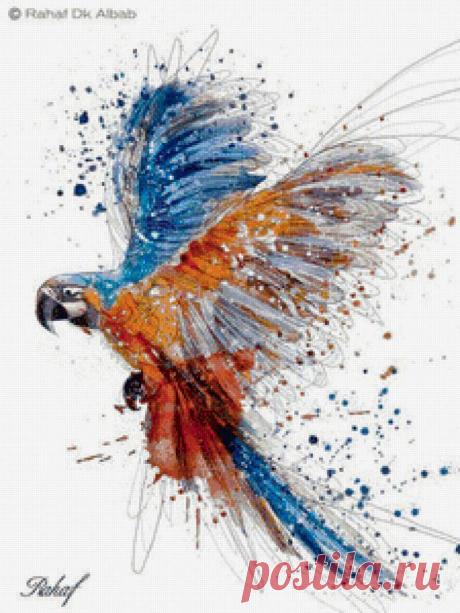 Предпросмотр схемы вышивки «попугай» - Вышивка крестом