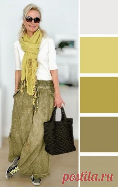 Сложные желтые тона и нежные зеленые оттенки