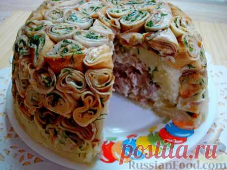Рецепт: Блинный торт "Черепаший панцирь" на RussianFood.com