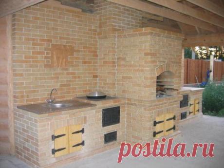 Казан мангал из кирпича фото и схемы