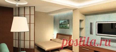 Дизайн интерьера в однокомнатной квартире, фото-идеи