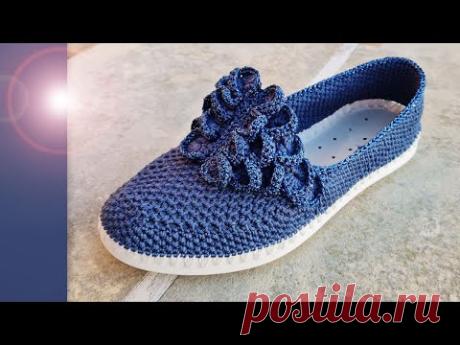 💥⚡МОКАСИНЫ ЖЕНСКИЕ BUTTERFLY💥💝 ВЯЖЕМ КРЮЧКОМ 🔥💥 CROCHET SHOES