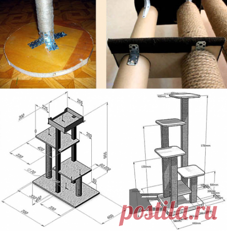 Когтеточки своими руками для кошек: как сделать, фото