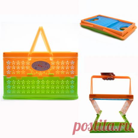 Пластиковые Корзины Для Белья и Складной Складной Корзины Для Хранения С Складная Ручка Корзины Крытый Открытый Собрания Помощник купить на AliExpress