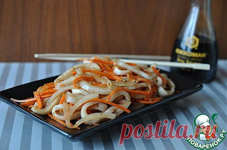 Закуска из маринованного кальмара - кулинарный рецепт