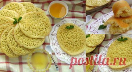 Марокканские блины из пенного теста.