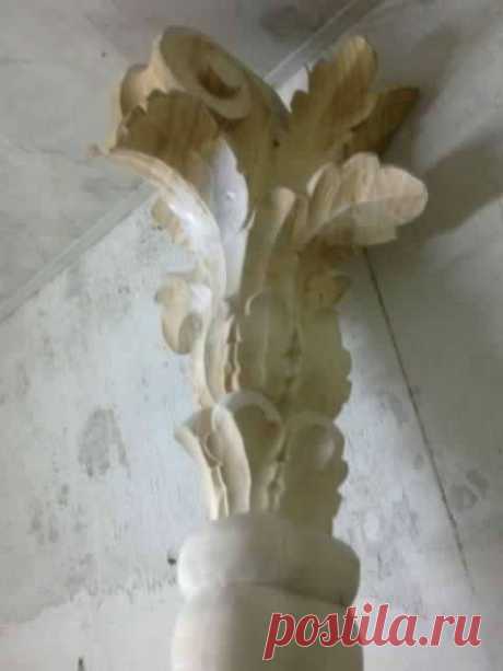 Липа. Капитель на колонне.
Длинна 40см.
Под позолоту.
Автор - А.Сычев