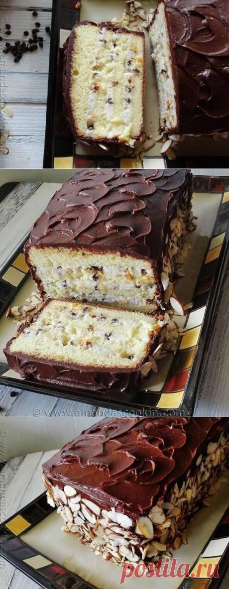 Итальянский торт “Кассата” с начинкой из сыра и сухофруктов