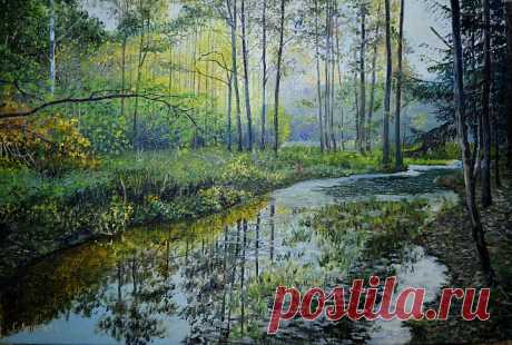 Художник Луценко Сергей. По лесной тропинке