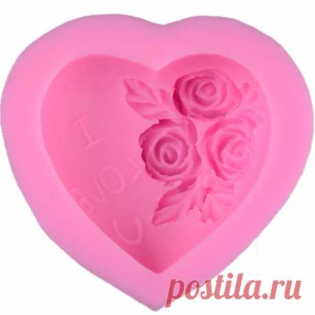 3D Силиконовые Мыло Формы Сердца Любовь Розы Шоколад Плесень Свеча полимерная Глина Формы Ремесел DIY Формы Для Дешевого Мыла База Инструмент купить на AliExpress