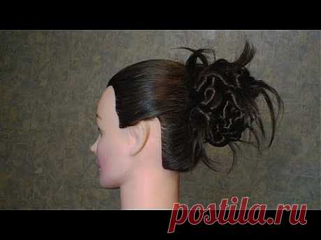 Прическа для длинных волос. Twisted Rope Braid For Long Hair Bun Updo - YouTube