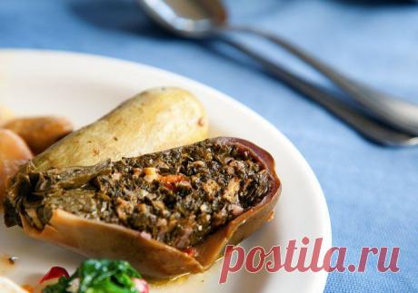 Магдус (или макдус) - фаршированные баклажаны. Арабская кухня.