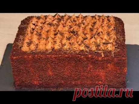 Шоколадный торт за 15 минут🍰Нежный и Вкусный Торт со сметанным кремом.Простой рецепт🔝chocolate cake