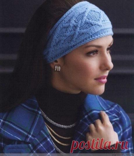 Повязка спицами. Как вязать