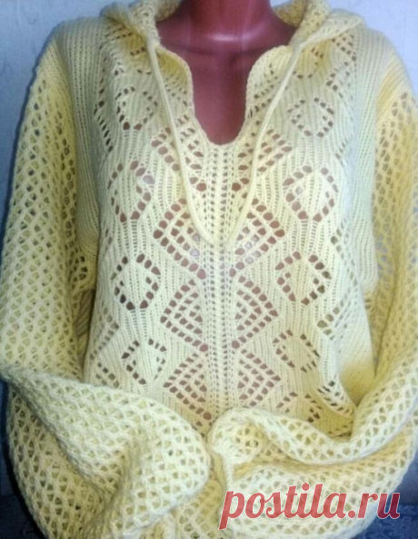 Шикарный летний пуловер.
 Дизайн: Инна Тищенко