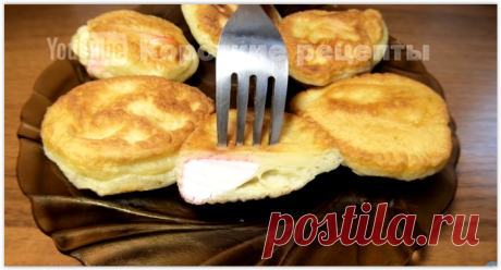 Быстрая крабовая эконом-закуска на сковороде за 85 рублей!