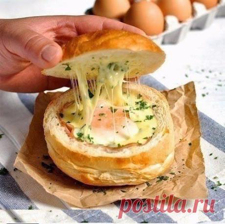Горячие булочки с яйцом, сыром и ветчиной / Царский пир