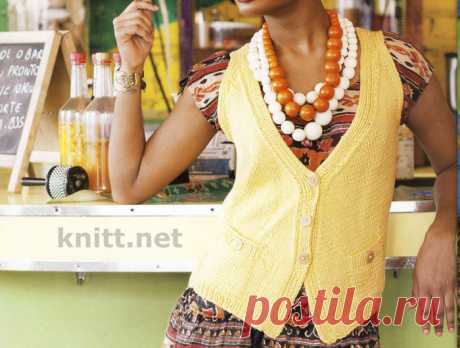 Жилет желтого цвета