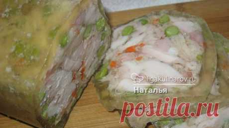 Куриный рулет с овощами в желе – рецепт с фото от Лиги Кулинаров, пошаговый рецепт