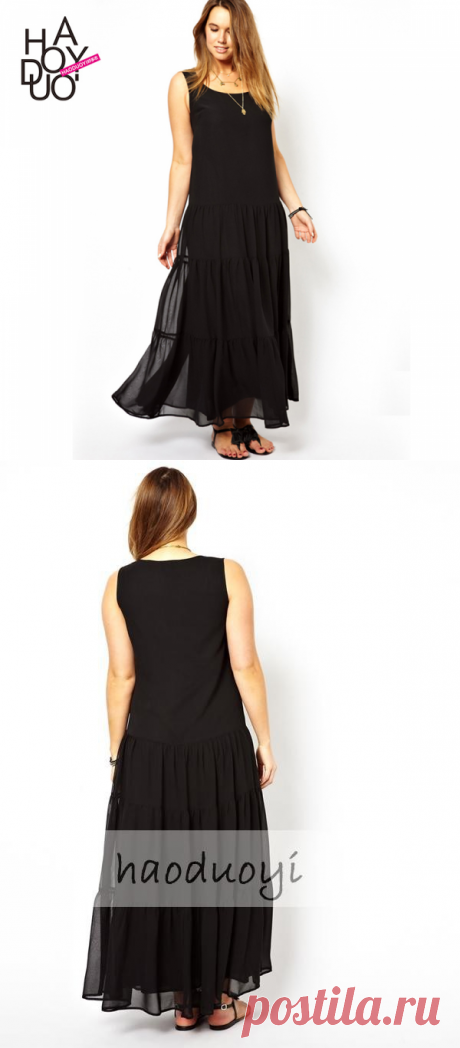 Платье haoduoyi шифон без рукавов, женщин без тары кривая с уровень пэчворк для и купить на AliExpress