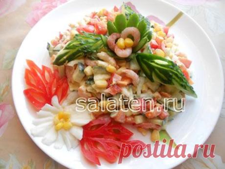 Как приготовить салат с креветками и болгарским перцем | salaten.ru