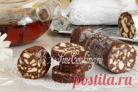 Шоколадная колбаса Один из самых простых рецептов вкусных десертов родом из далекого детства - сегодня я расскажу, как приготовить сладкую колбаску.