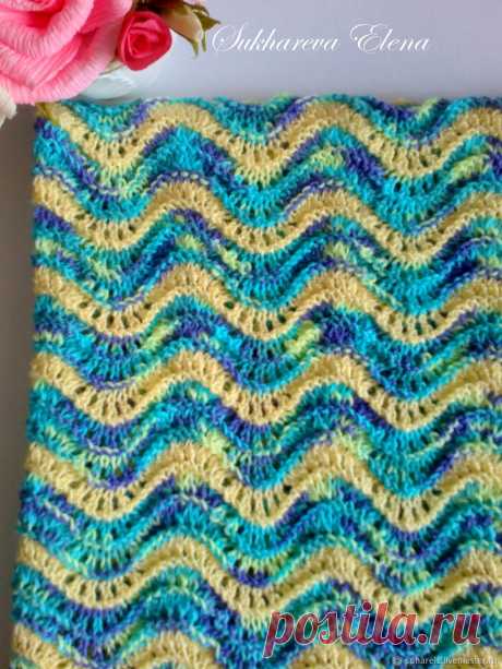 Детский вязаный спицами  плед – купить в интернет-магазине на Ярмарке Мастеров с доставкой Детский вязаный спицами  плед - купить или заказать в интернет-магазине на Ярмарке Мастеров | Детский плед для новорожденного связан из…