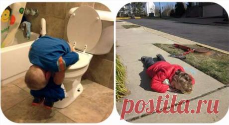 Родительский стыд 80-го уровня: смешные фотографии детей, заснувших в неподходящий момент . Милая Я