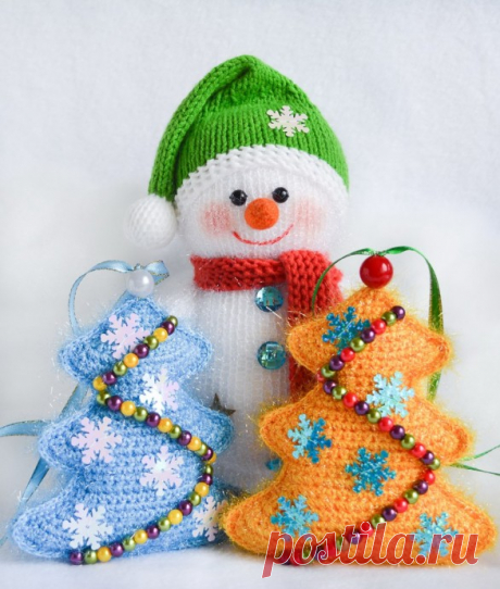 Маленькие елочки крючком