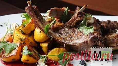 Каре ягненка с запечеными патиссонами и красным ткемали - кулинарный рецепт. Миллион Меню