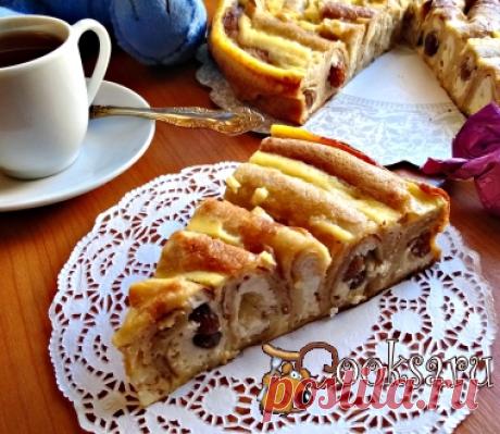 Блинный пирог с творогом и изюмом фото рецепт приготовления