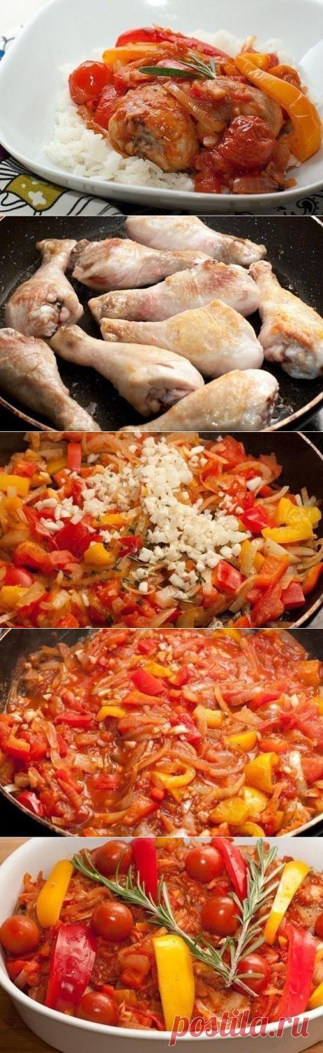 Как приготовить курица запеченная с овощами - рецепт, ингридиенты и фотографии