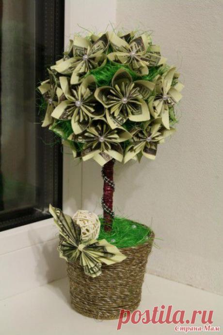 Денежный топиарий | Золотые Руки