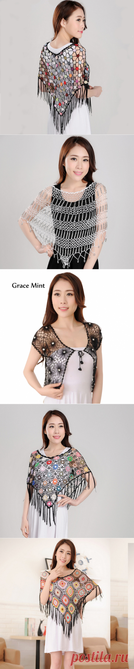 Модные женские туфли крышку ИБП Кружево крючком цветок выдалбливают платки Топы корректирующие Обёрточная бумага пончо пашмины сокрытия для платье 16 видов цветов купить на AliExpress