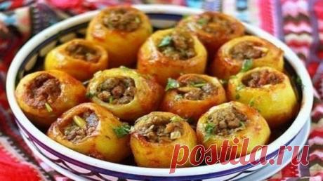 Хрустящий фаршированный картофель с ветчиной и сыром | Кулинарные Рецепты