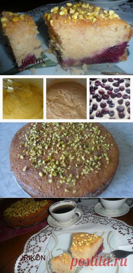 ОРЕХОВЫЙ ПИРОГ С ВИШНЕЙ. | 4vkusa.ru