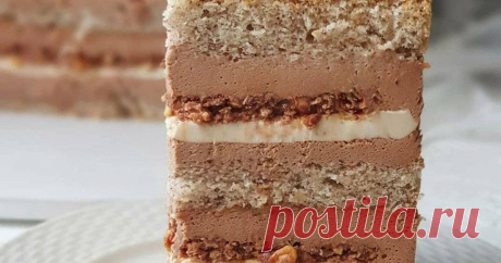 ТОРТ "КРЕПКИЙ ОРЕШЕК" Тортик с фундучным бисквитом и кремю, муссом из молочного шоколада и миндальным хрустящим слоем! От него невозможно оторваться!