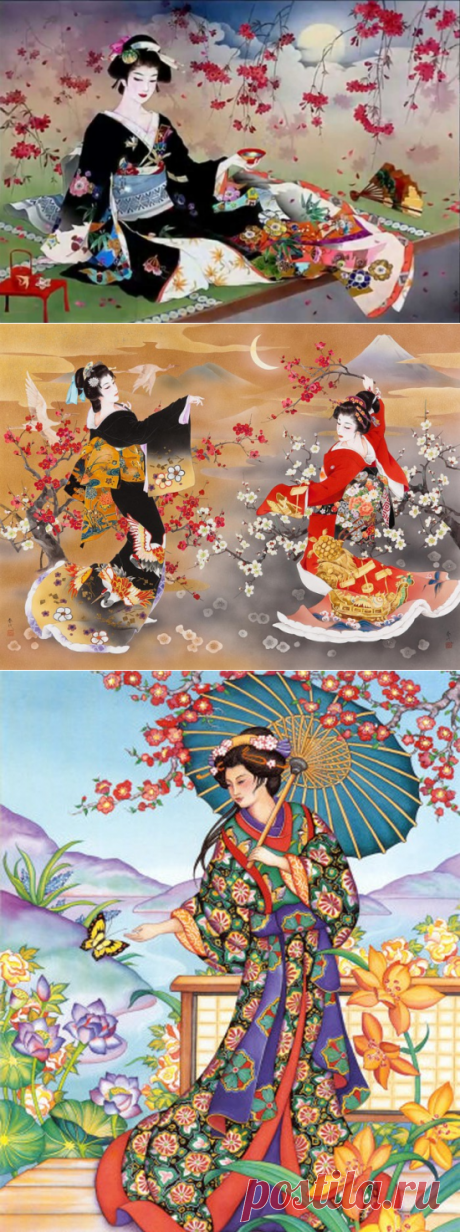 Художник Haruyo Morita. Японские красавицы